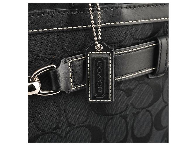 Coach Borsa Tote 8K07 Black Signature Hamptons - vista 5