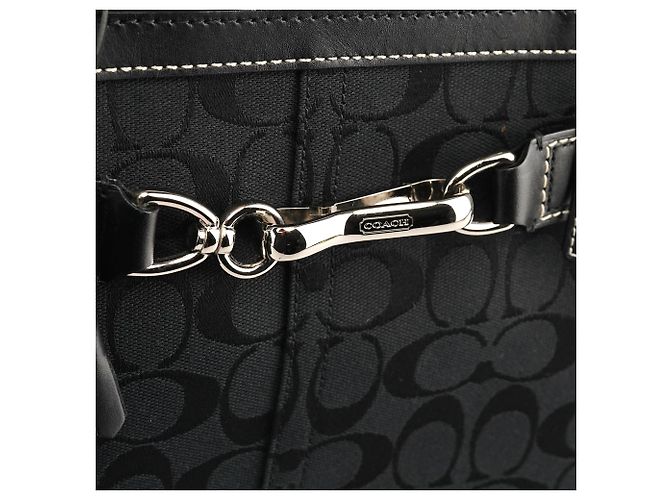 Coach Borsa Tote 8K07 Black Signature Hamptons - vista 6