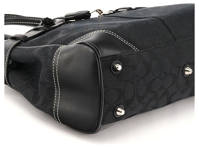 Coach Borsa Tote 8K07 Black Signature Hamptons - vista 8