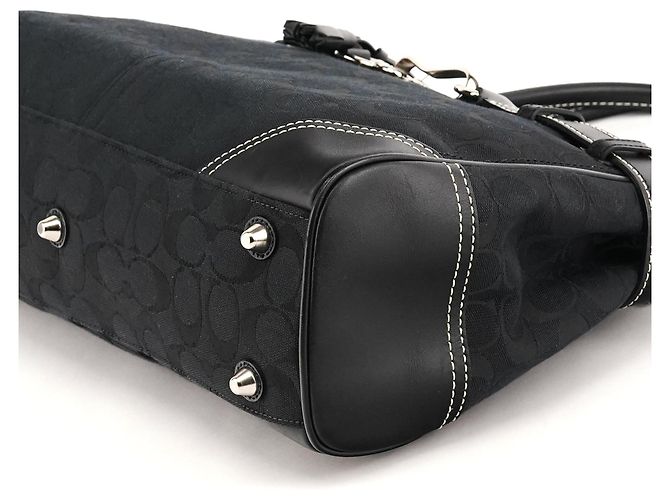 Coach Borsa Tote 8K07 Black Signature Hamptons - vista 9