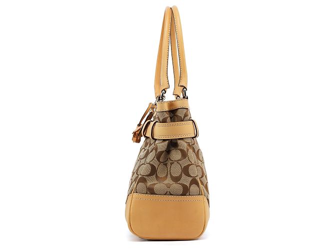 Coach Borsa Tote Hamptons Signature 8K07 Beige Tan - vista 2