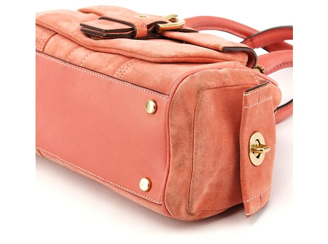 Coach Borsa Bowling Soho in camoscio Salmon Pink 8A23 - vista 10
