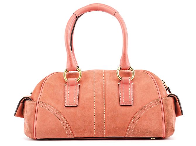 Coach Borsa Bowling Soho in camoscio Salmon Pink 8A23 - vista 3