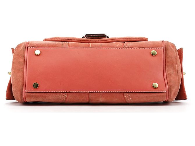 Coach Borsa Bowling Soho in camoscio Salmon Pink 8A23 - vista 5