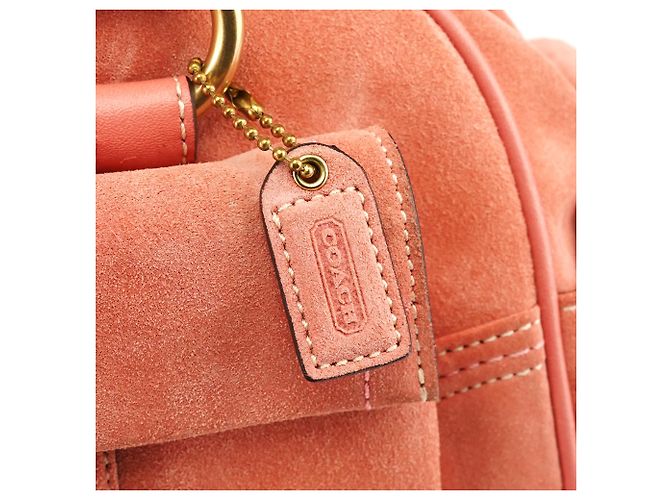 Coach Borsa Bowling Soho in camoscio Salmon Pink 8A23 - vista 6