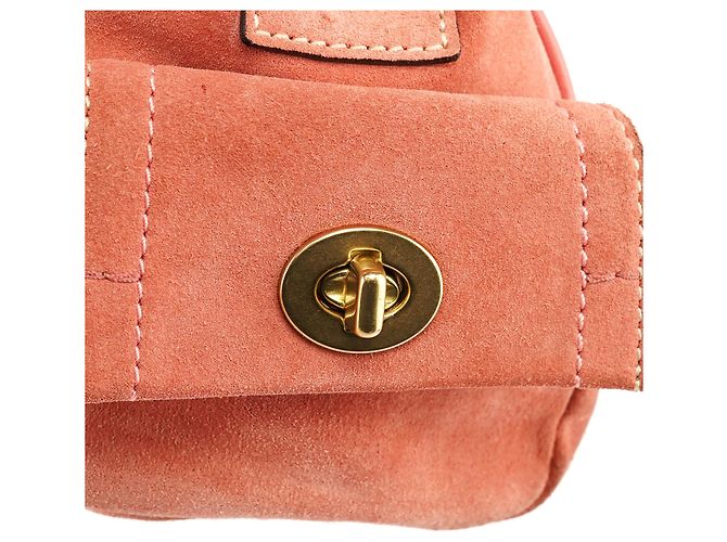 Coach Borsa Bowling Soho in camoscio Salmon Pink 8A23 - vista 8