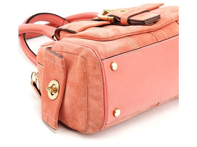 Coach Borsa Bowling Soho in camoscio Salmon Pink 8A23 - vista 9