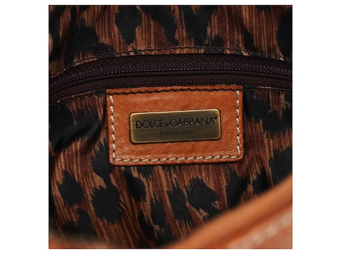 Dolce & Gabbana Borsa a tracolla hobo con frange in pelle marrone - vista 13