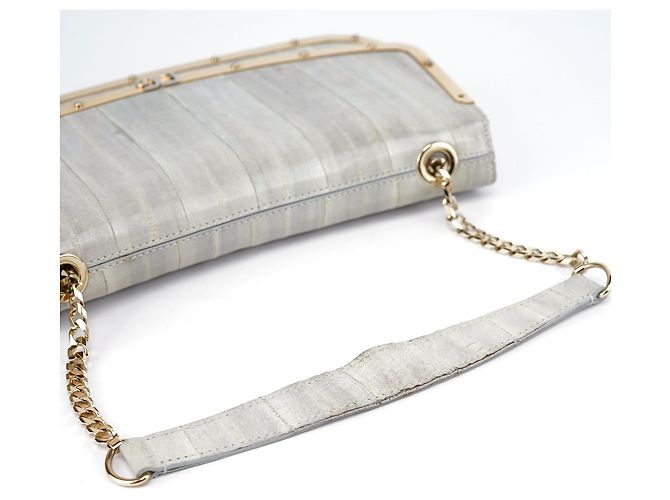 Dolce & Gabbana Borsa a tracolla DG in pelle Grey Gold - vista 8