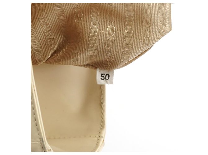 Prada Borsa Tote 1998 Ivory Spazzolato Plex con manici in plastica - vista 11