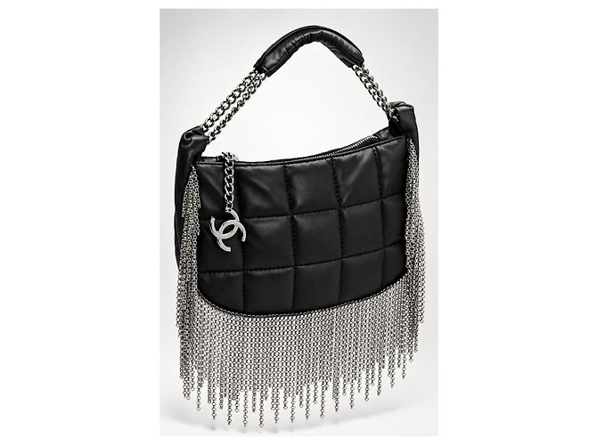Chanel 02A Mini Borsa in Pelle d'Agnello Matelassé Nera - vista 2