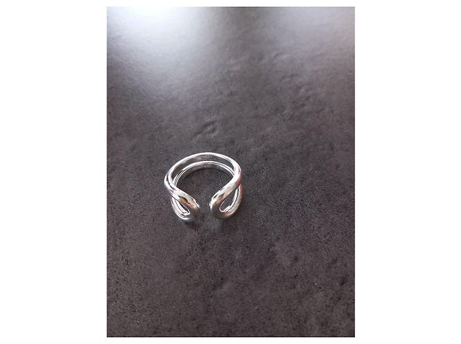 Anello Hermès Lima Modello Piccolo Argento Taglia 56 - vista 2