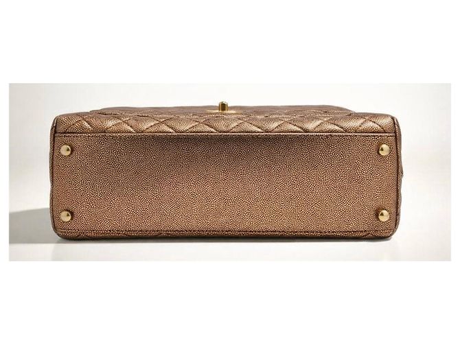 Chanel Small Coco Handle Rose Gold Pelle Caviar - vista 6