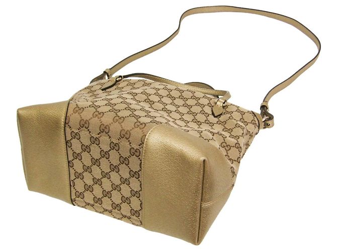 Gucci Bree Convertible Top Handle GG Canvas with Leather Medium - vista 2