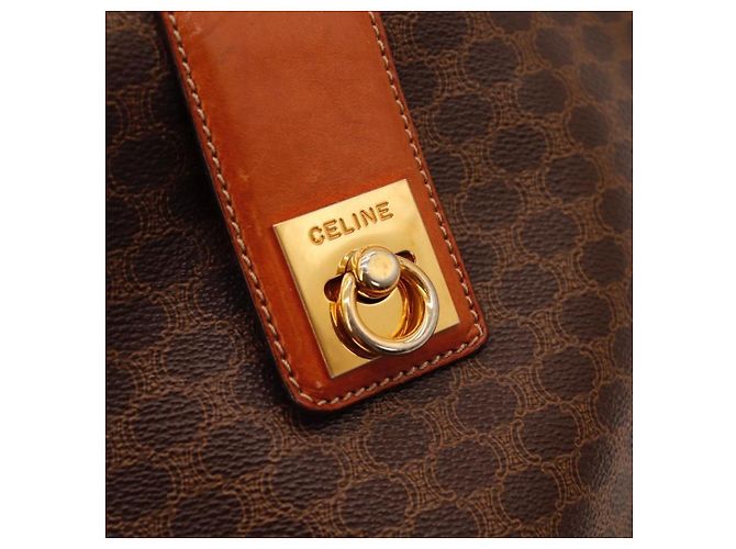 Borsa a tracolla Céline Macadam in tela e pelle - vista 7
