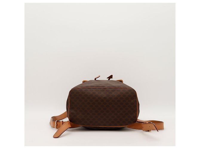Céline Celine Monogram Canvas and Leather Backpack in Brown - view 5