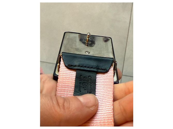 Chanel Rosa Canvas Gürtel mit Kassetten-Schnalle - Ansicht 14