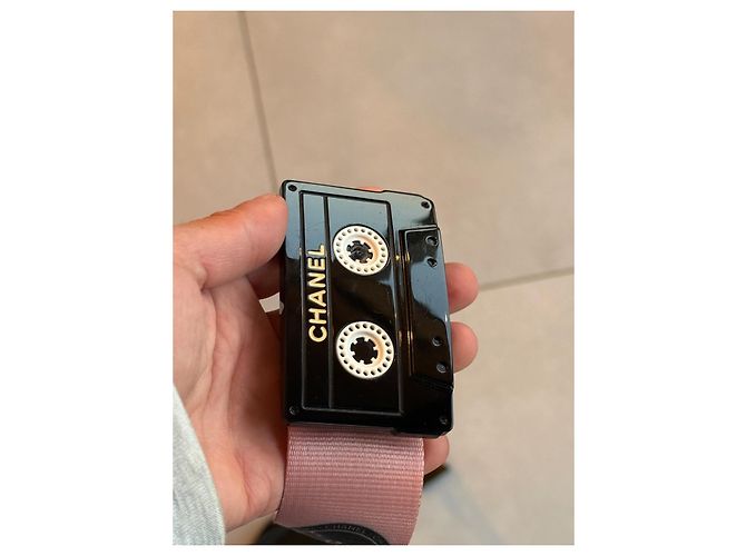 Chanel Rosa Canvas Gürtel mit Kassetten-Schnalle - Ansicht 15