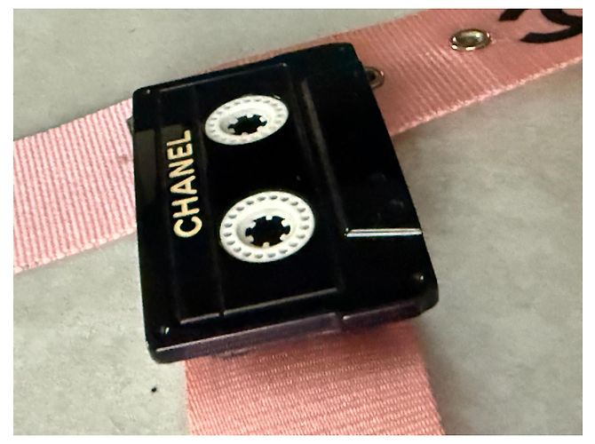 Chanel Rosa Canvas Gürtel mit Kassetten-Schnalle - Ansicht 4