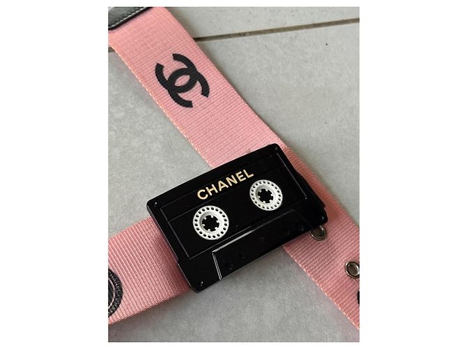 Chanel Rosa Canvas Gürtel mit Kassetten-Schnalle - Ansicht 5