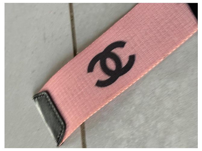 Chanel Rosa Canvas Gürtel mit Kassetten-Schnalle - Ansicht 7