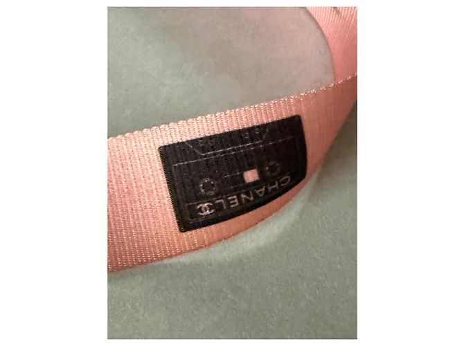 Chanel Rosa Canvas Gürtel mit Kassetten-Schnalle - Ansicht 9