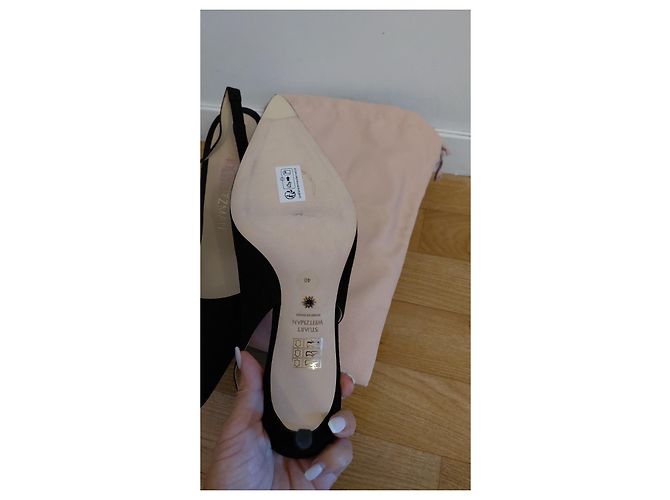 Stuart Weitzman Salones Slingback de ante negro - vista 3