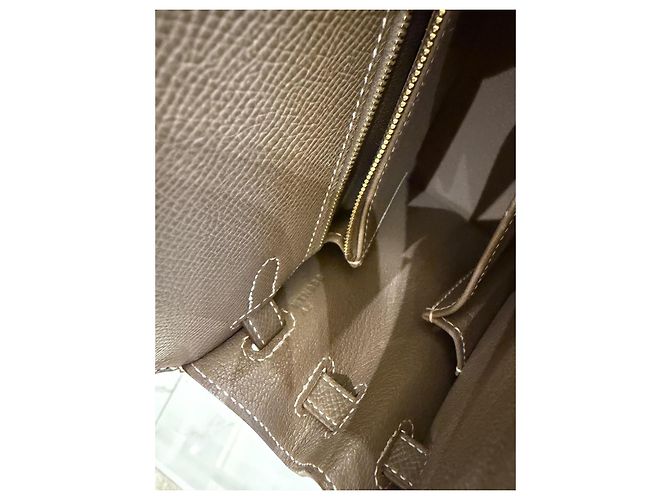 Hermès Kelly 25 Sellier Epsom Pelle Taupe - vista 13