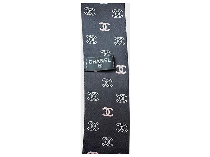 Foulard slim Chanel Trèfle nero - vista 4