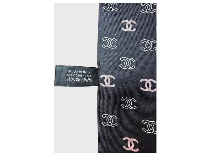 Foulard slim Chanel Trèfle nero - vista 5