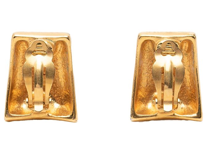 Orecchini a clip Chanel CC placcati in oro - vista 2