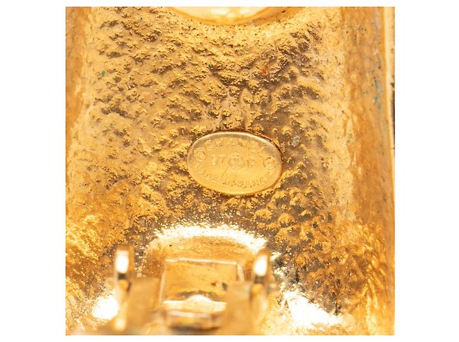 Orecchini a clip Chanel CC placcati in oro - vista 3
