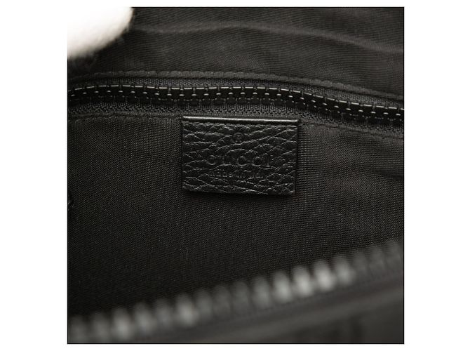 Borsa a tracolla Gucci GG in nylon nero con banda Web - vista 5