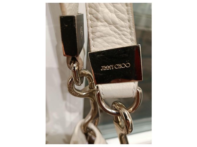 Borsa hobo Jimmy Choo in pelle bianca - vista 3