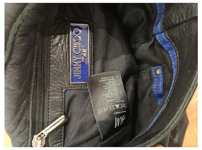 Jimmy Choo für H&M schwarze Leder-Schultertasche mit Python-Details - Ansicht 9