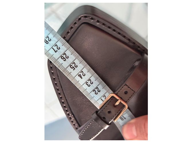 Autre Marque Saint Laurent Plateau-Sandaletten mit Blockabsatz aus schwarzem Leder - Ansicht 8