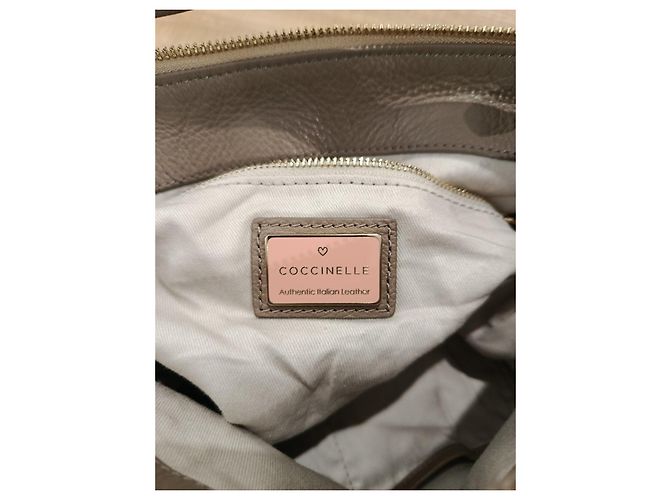 Autre Marque Borsa a tracolla Coccinelle pelle beige - vista 2