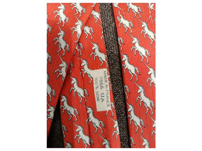 Hermès Seidenkrawatte mit Einhorn-Print - Ansicht 3