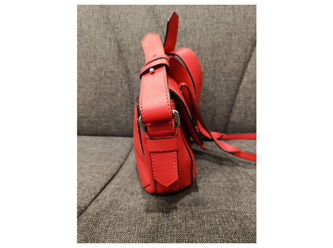 Lancel rote Lederhandtasche - Ansicht 3