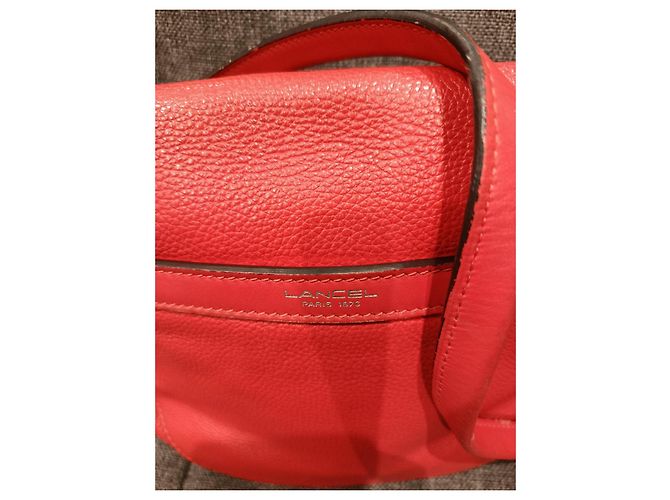 Lancel rote Lederhandtasche - Ansicht 4