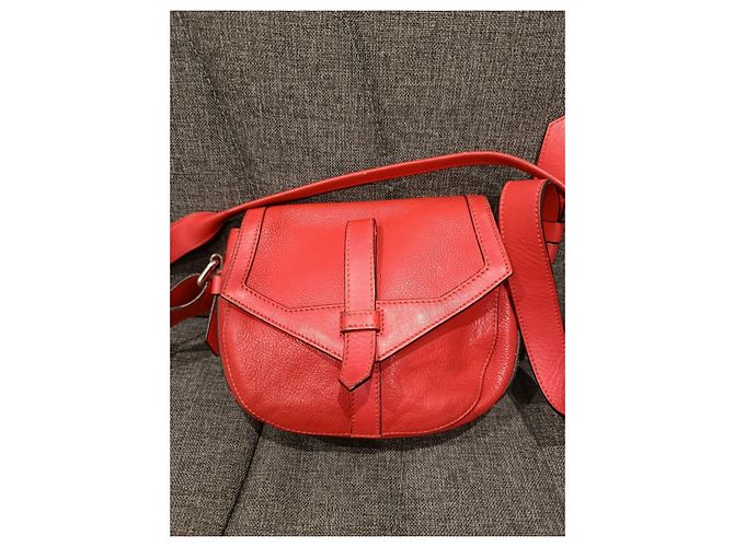 Lancel rote Lederhandtasche - Ansicht 8
