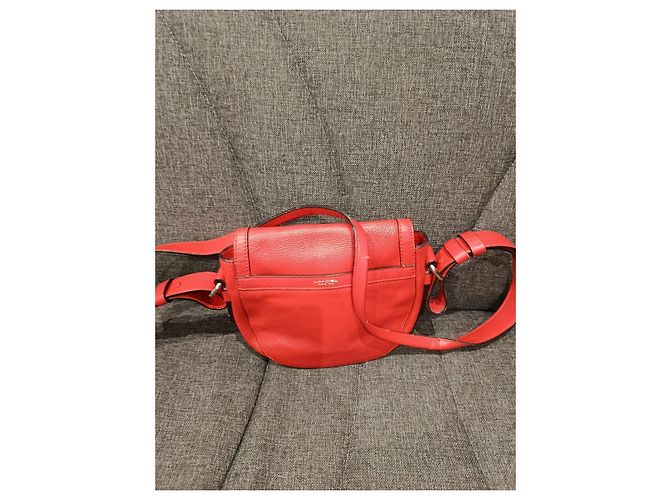 Lancel rote Lederhandtasche - Ansicht 9