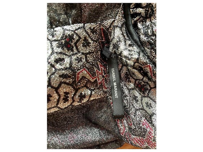 Isabel Marant metallisches Mini-Kleid mit Rüschen - Ansicht 2