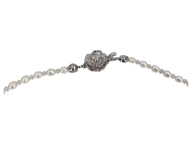 Autre Marque Collana di perle Akoya e d'acqua dolce Vintage White 10mm e 3mm 53cm - vista 3