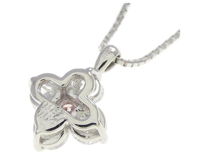 Autre Marque Platin-Blumen-Diamantcollier - Ansicht 4