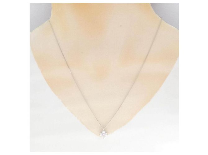 Autre Marque Platin-Blumen-Diamantcollier - Ansicht 6