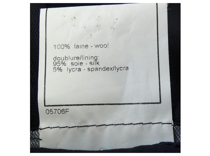 Traje Chanel Negro Textil Talla 38 - vista 3