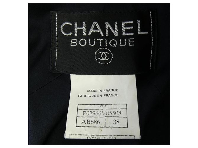 Traje Chanel Negro Textil Talla 38 - vista 4
