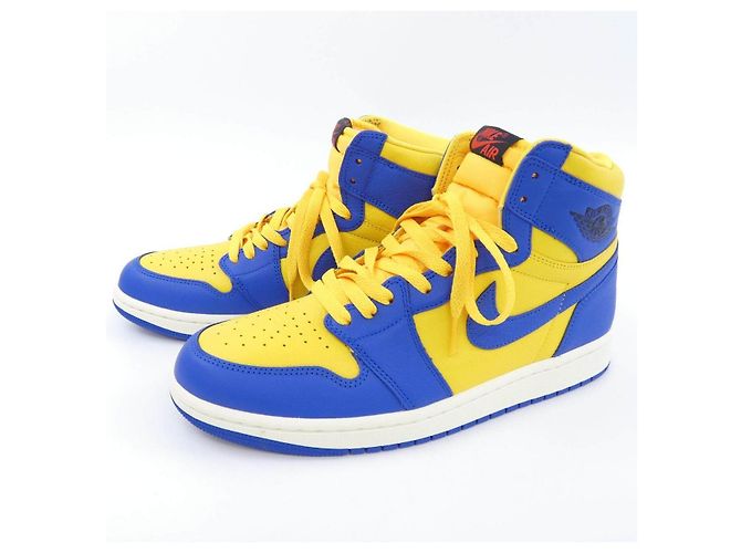 Autre Marque Sneakers Nike Jordan Gialle e Blu - vista 3