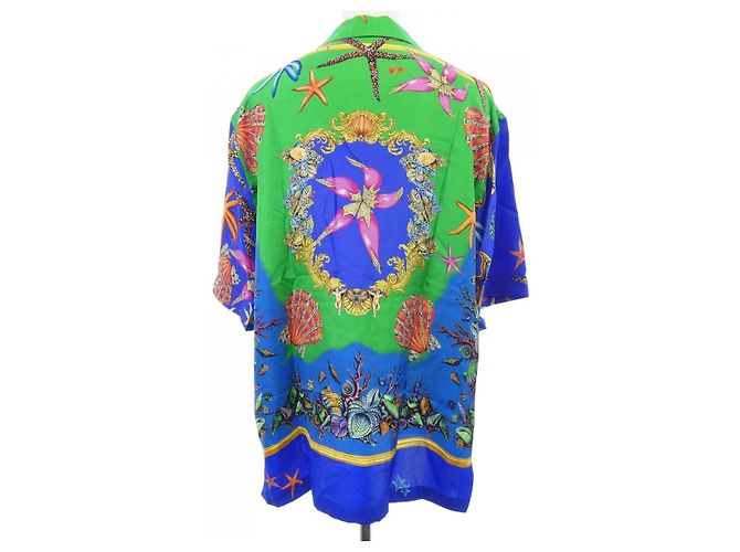 Camisa de manga curta em seda Versace - vista 2